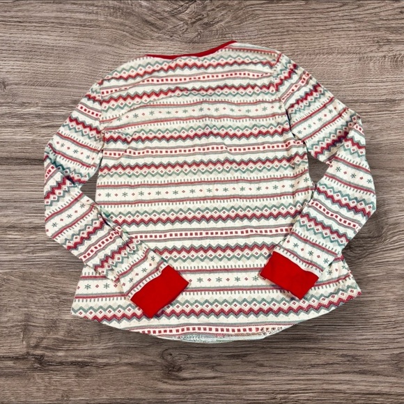 Lauren Conrad Medium Red Green and White Festive Christmas Patterned Pajama Set - Picture 4 of 6